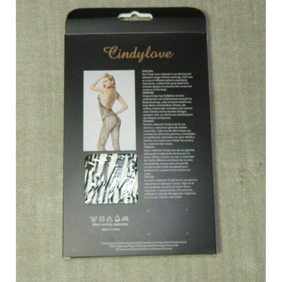 Cindylove Body Stocking Black Fishnet Sexy Goth Stripper Style 7001 One Size - Picture 4 of 4